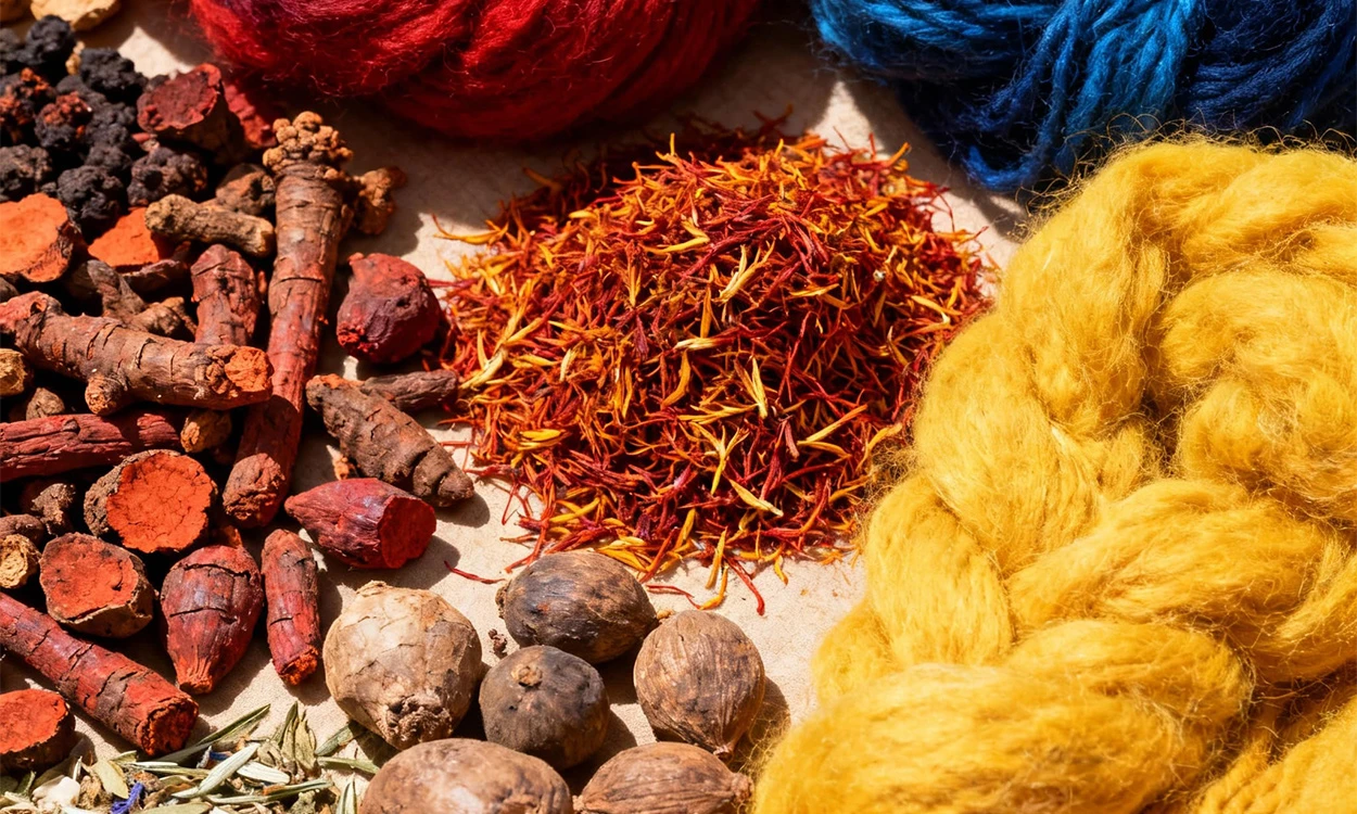 The Botanical Palette: Natural Dyes in Moroccan Textiles