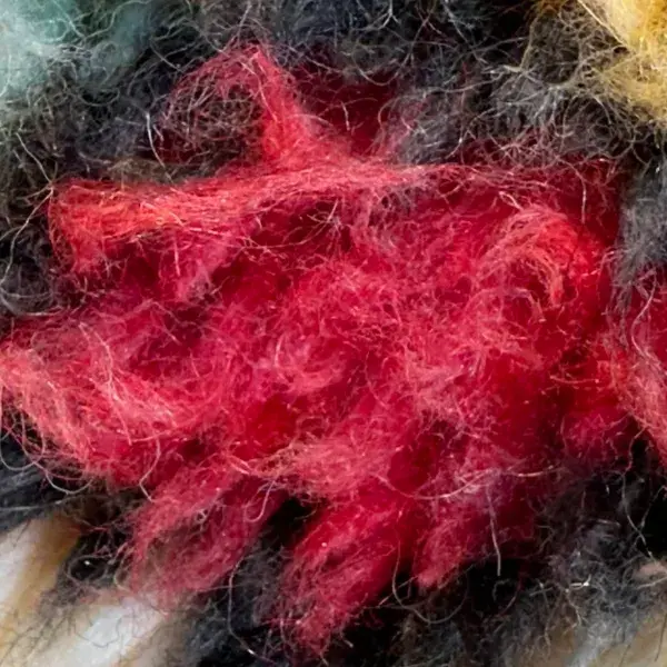 Deep rose red square, hex code bb2a4a