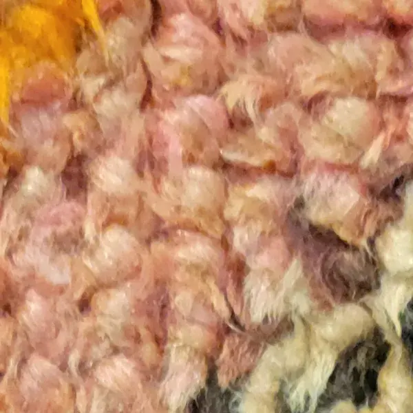 A light salmon pink square representing the color red.