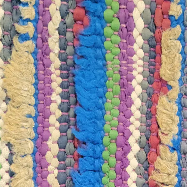 Medium blue color swatch for the Chichaoua rug in serene blue and beige.