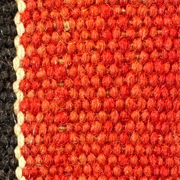 Burnt orange kilim rug swatch