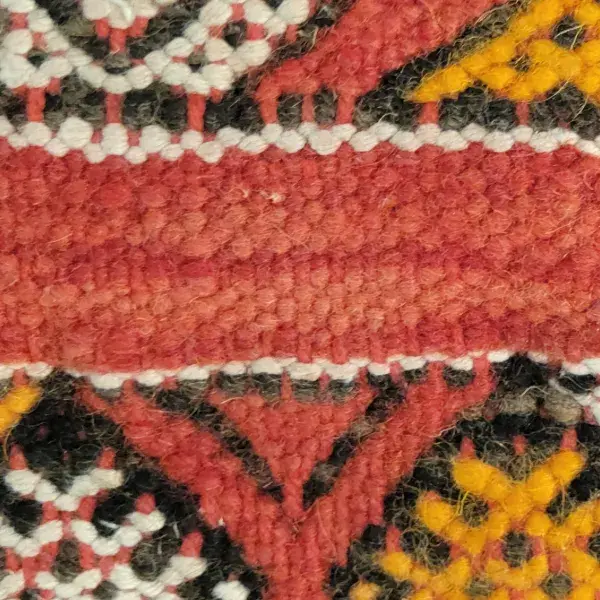 Terracotta red kilim art color swatch.